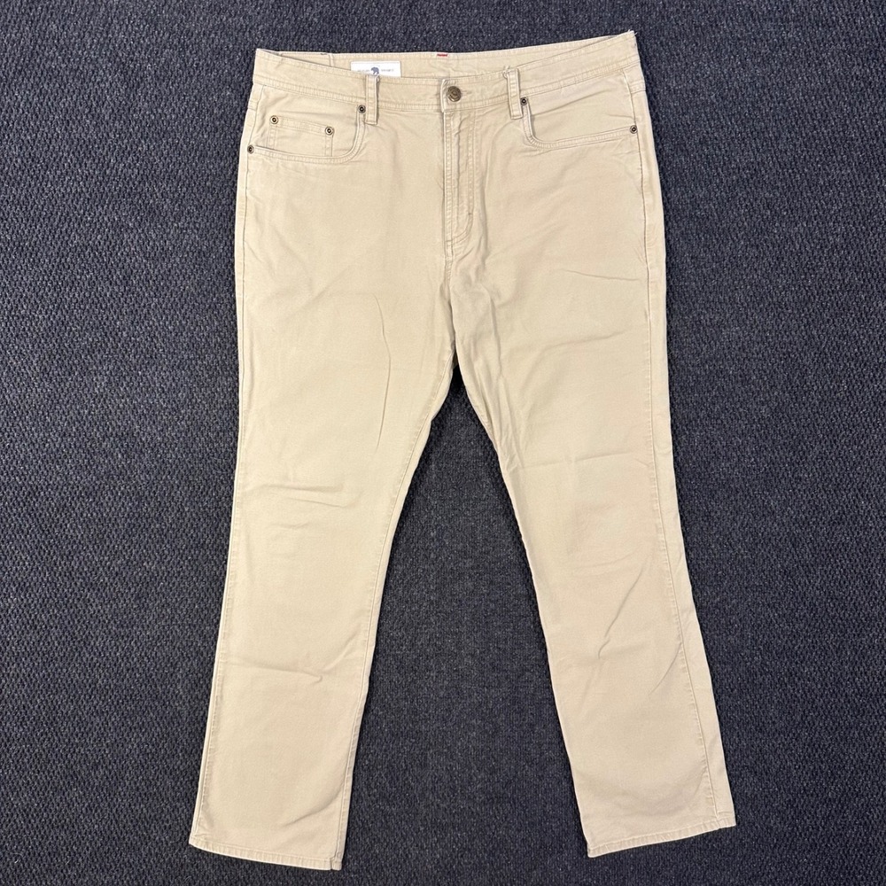 Onward Reserve Pants Mens 36x30 Khaki Five Pocket Cotton Stretch Straight Leg
